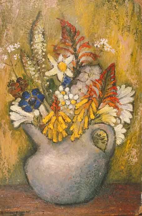 Jug of Flowers by Anne Montgomery, Oil 